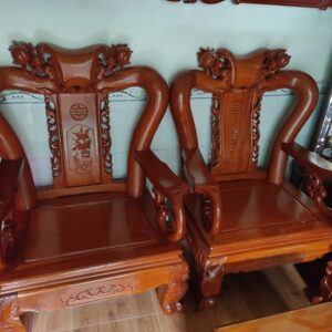 Thanh Lý Salon Gỗ Phòng Khách 3 Sa Lông gỗ thanh lý giá rẻ HCM