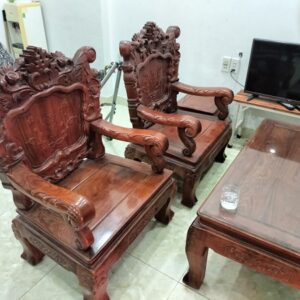 Thanh lý bộ salon gỗ hương 6 món 3 Thanh lý bộ Salon gỗ hương 6 món giá rẻ