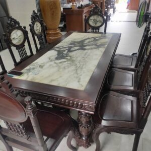 Thanh lý bộ bàn ăn mặt đá 8 ghế 3 Bộ bàn ăn 8 ghế mặt đá thanh lý