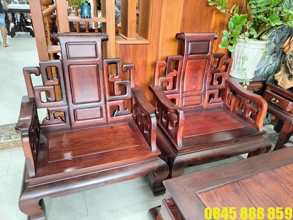 Thanh lý bộ salon gỗ phòng khách 10 món 2 Salon 10 món gỗ cẩm lai thanh lý giá rẻ