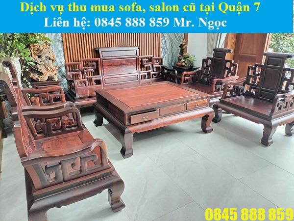 Thu mua sofa cũ quận 7, Khảo sát báo giá 24/24 4 Thu mua salon gỗ phòng khách giá cao tai quận 7