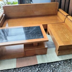 Thanh lý sofa gỗ sồi góc L giá rẻ