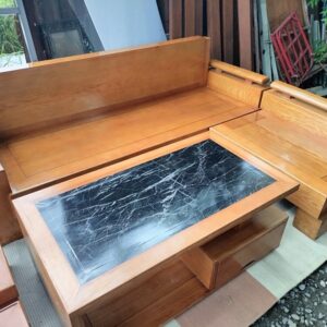 Thanh lý sofa gỗ sồi góc L giá rẻ 4 Thanh lý sofa gỗ sồi góc L giá rẻ