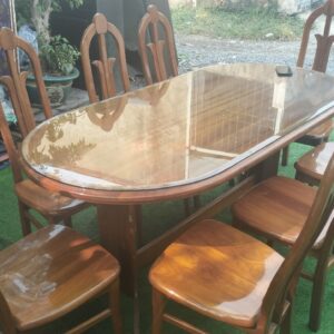 Thanh lý bộ bàn ăn 8 ghế gỗ xoan đào giá rẻ