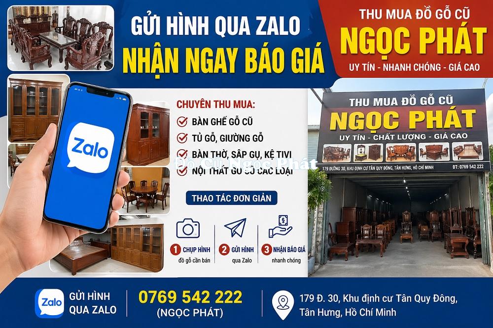 Gửi hình ảnh đồ gỗ qua zalo nhận ngay báo giá